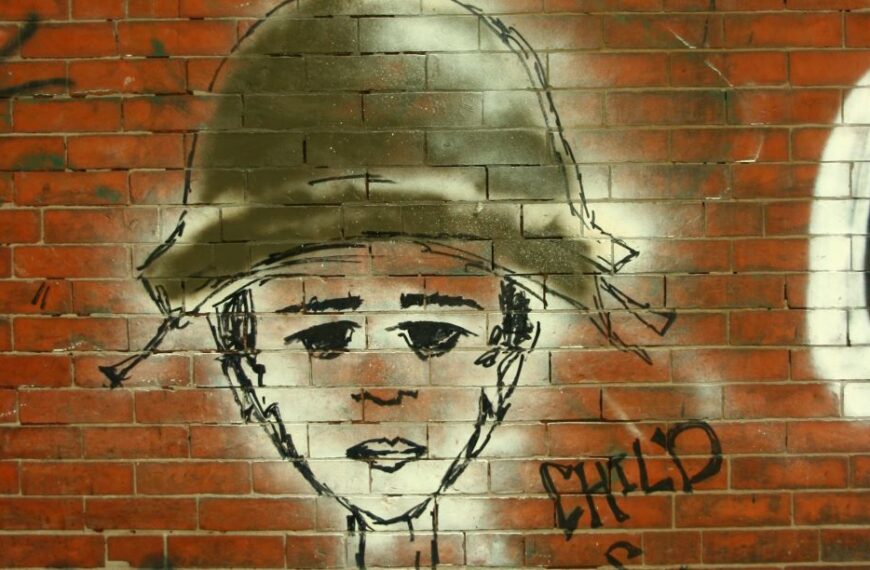The recruitment of children for armed conflict