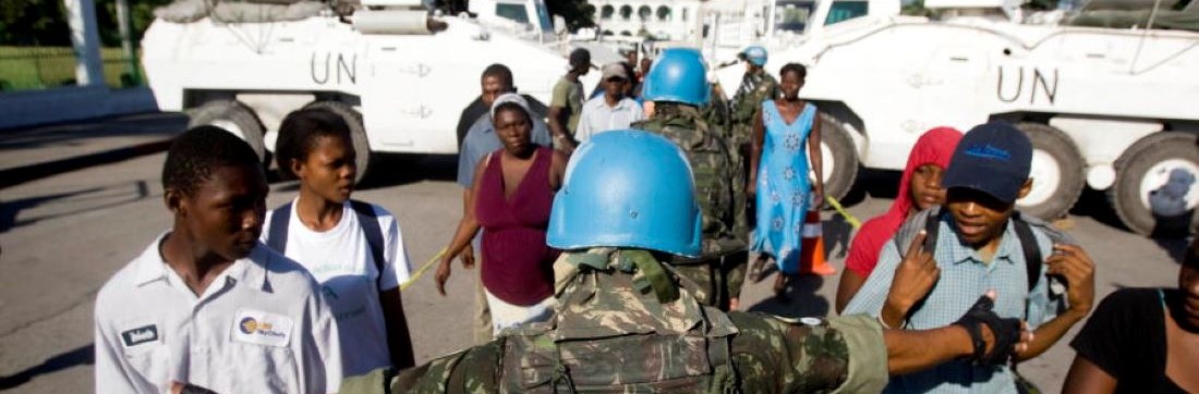 UN Peacekeepers Distribute Water and Food in Haiti